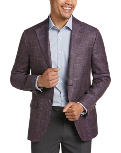 Joseph Abboud Slim Fit Sport Coat, Berry Plaid