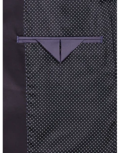 Egara Slim Fit Shawl Lapel Dinner Jacket, Plum Jacquard -Men Clothing Store MW40 160W 07 EGARA PLUM JACQUARD ALT2