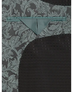 Egara Slim Fit Dinner Jacket, Green Floral -Men Clothing Store MW40 16G0 30 EGARA GREEN FLORAL ALT2