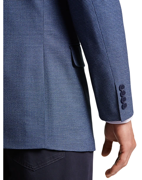 Michael Strahan Classic Fit Sport Coat, Blue Mini Houndstooth 2 Michael Strahan Classic Fit Sport Coat, Blue Mini Houndstooth - Image 2