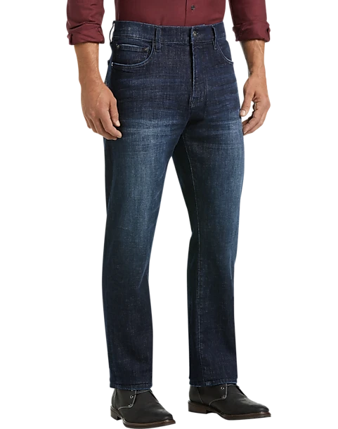 Joseph Abboud Athletic Fit Dark Wash Jeans, Blue Coal -Men Clothing Store MW40 21NP 53 JOSEPH ABBOUD DARK WASH MAIN