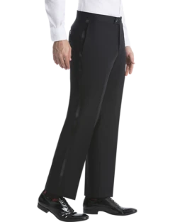 Lauren By Ralph Lauren Classic Fit Suit Separates Tuxedo Pants, Black -Men Clothing Store MW40 3VFD 10 LAUREN BY RALPH LAUREN FORMAL ALT2