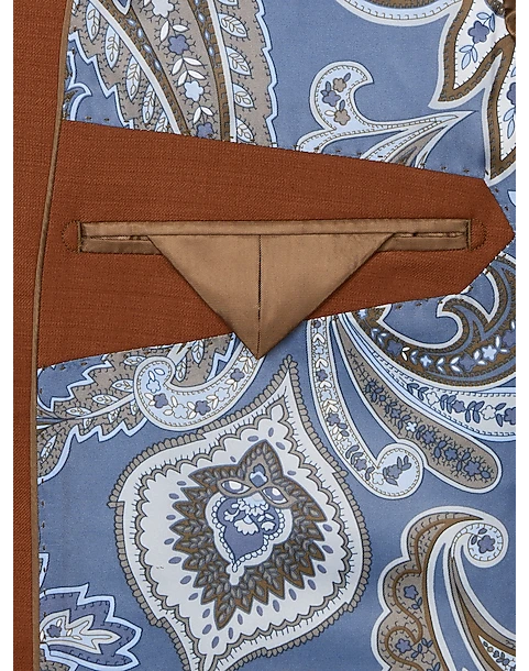 Tayion Classic Fit Suit Separates Coat, Rust 3 Tayion Classic Fit Suit Separates Coat, Rust - Image 3