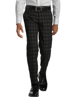 Kenneth Cole Reaction Boy's Suit, Black Plaid -Men Clothing Store MW40 3XD8 80 KENNETH COLE BLACK PLAID ALT2