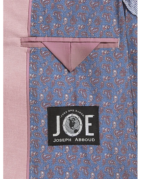 JOE Joseph Abboud Slim Fit Linen Blend Suit Separates Coat, Raspberry 3 JOE Joseph Abboud Slim Fit Linen Blend Suit Separates Coat, Raspberry - Image 3