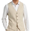 Paisley & Gray Slim Fit Suit Separates Vest, Silky Beige