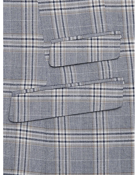 Paisley & Gray Slim Fit Suit Separates Coat, Blue & Beige Check 5 Paisley & Gray Slim Fit Suit Separates Coat, Blue & Beige Check - Image 5