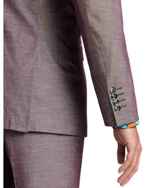 Paisley & Gray Slim Fit Suit Separates Coat, Mulberry 3 Paisley & Gray Slim Fit Suit Separates Coat, Mulberry - Image 3