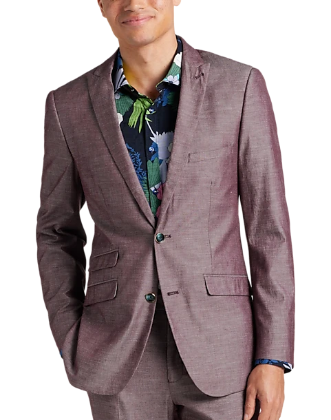 Paisley & Gray Slim Fit Suit Separates Coat, Mulberry 1 Paisley & Gray Slim Fit Suit Separates Coat, Mulberry