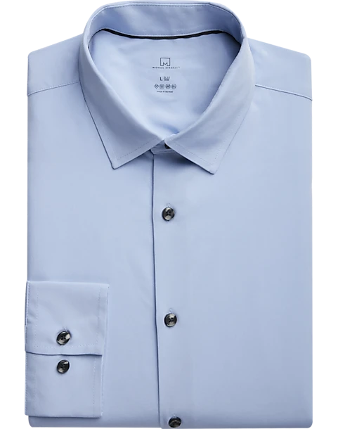 Michael Strahan Modern Fit Spread Collar Dress Shirt, Light Blue 1 Michael Strahan Modern Fit Spread Collar Dress Shirt, Light Blue