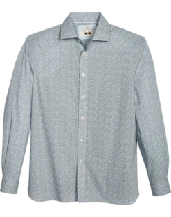 Joseph Abboud Modern Fit Sport Shirt, Slate Leaf Vine