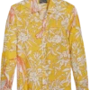 Paisley & Gray Slim Fit Spread Collar Sport Shirt, Yellow Tropical Bird