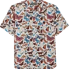 Paisley & Gray Slim Fit Short Sleeve Sport Shirt, Multicolor Butterflies