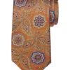 Joseph Abboud Narrow Silk Tie, Rust Paisley Medallion