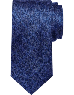 Egara Skinny Tie, Navy Subtle Diamond Check