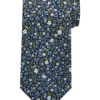 Joseph Abboud Narrow Tie, Navy & Blue Floral