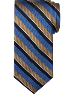 Pronto Uomo Narrow Tie, Gold Stripe