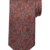 Pronto Uomo Narrow Tie, Orange Medallion