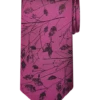 Pronto Uomo Narrow Tie, Fuchsia Marsh Twigs