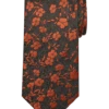 Pronto Uomo Narrow Tie, Orange Floral